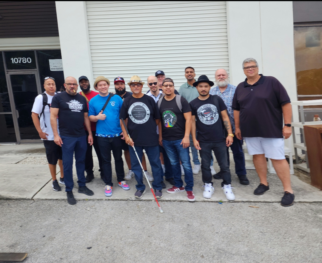 Shadow Smokers Legion group gathered outside